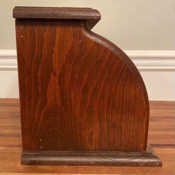 Vintage Wooden Roll Top Bread Box - Picture 2 of 8